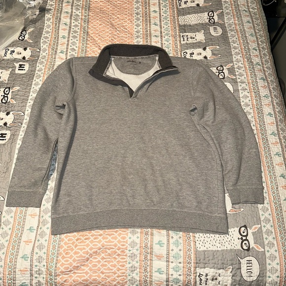 Walter Hagen 11 Mens Golf Shirt Long Sleeves 1/4 Zip Pullover Gray Sz L - Picture 1 of 5